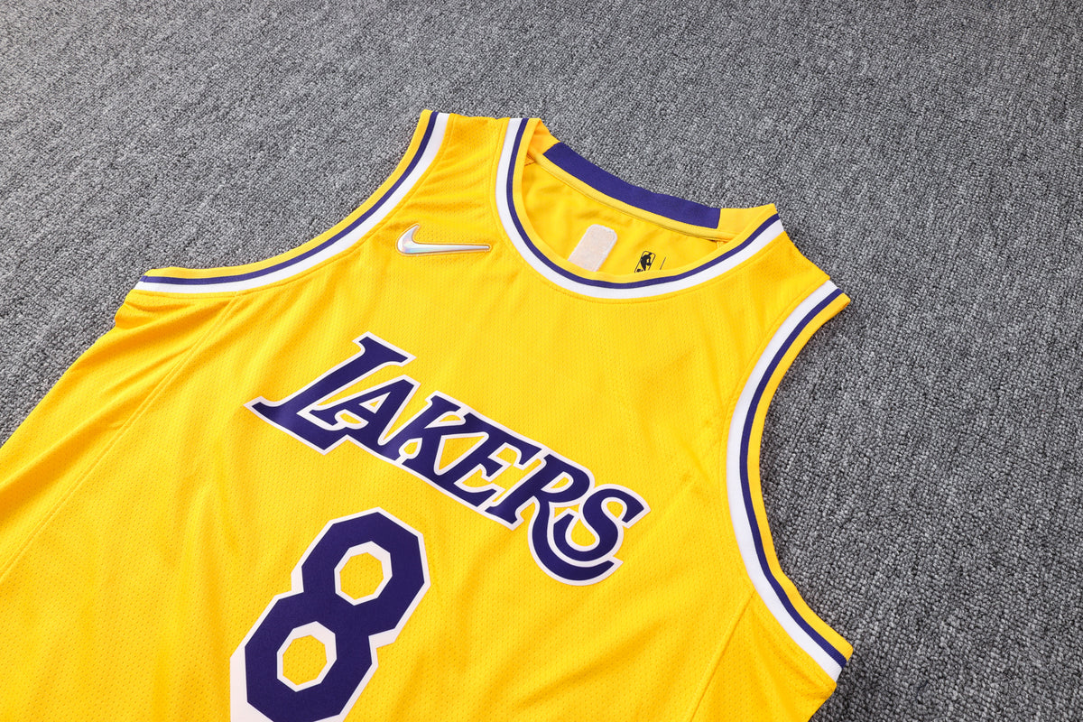 Wholesale NBA2223 Los Angeles Lakers yellow No. 8 basketball star (heat pressed款)