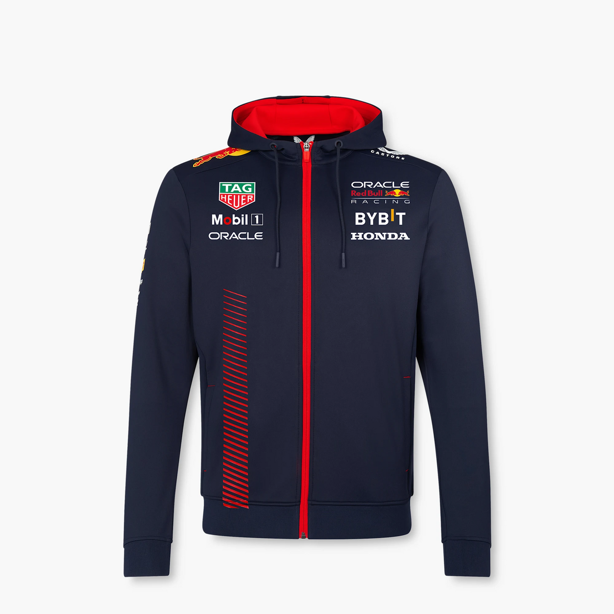 Custom logo printed 100% polyester breathable Red Bull cap jacket for car and motorcycle racing jacket
