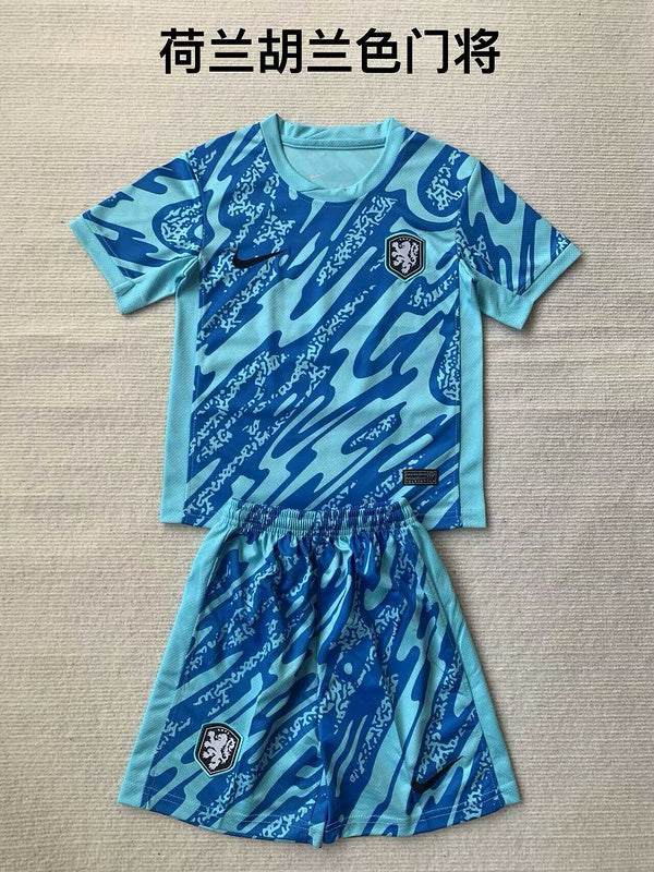 Wholesale 2024 UEFA European ChampionshipIceland Netherlands home and away kid kits