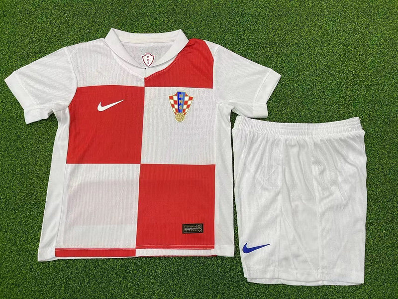 Wholesale 2024 UEFA European Championship Croatia home home and away kid kits