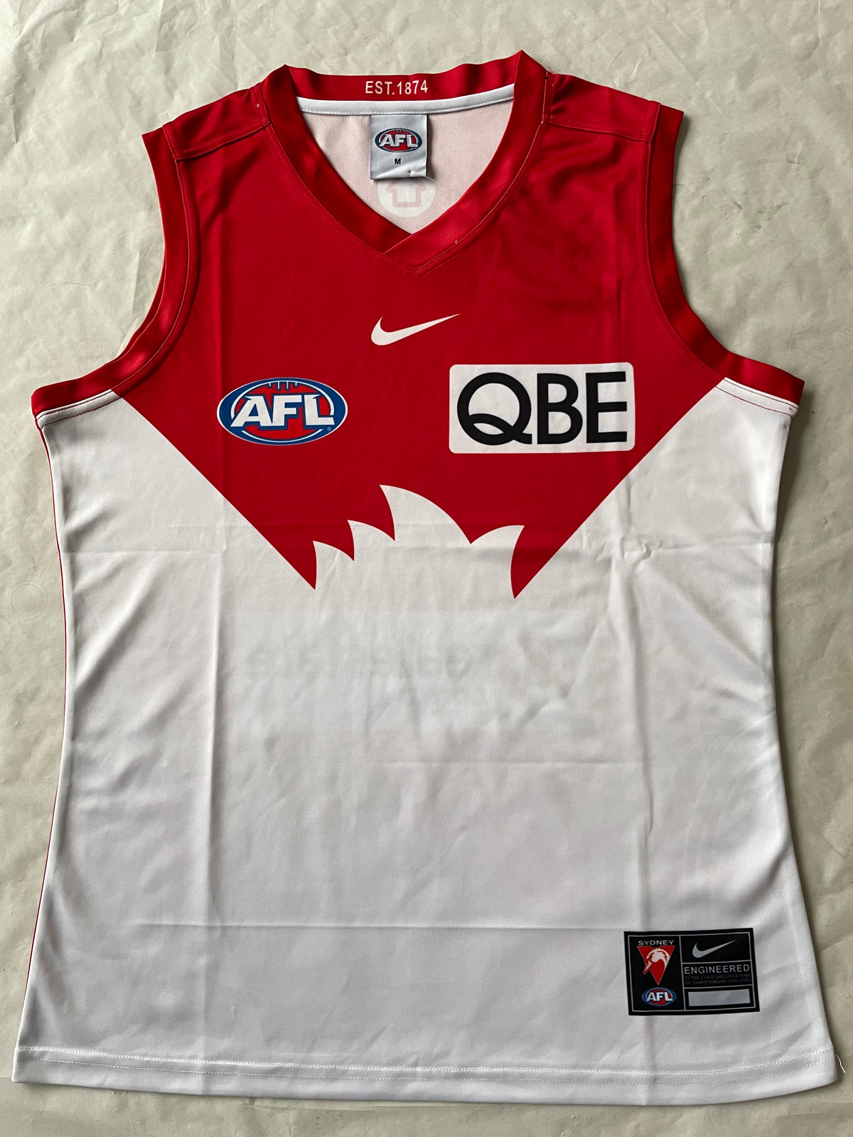 Wholesale Australia 2023 AFL Swans Home Game Rugby Jersey Tank TopS-3XL