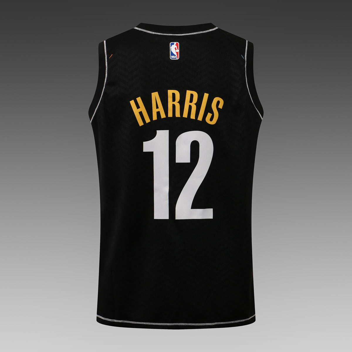 Wholesale NBA Brooklyn Nets black V-neck color-trimmed 12 (hot-pressed style) S-2XL