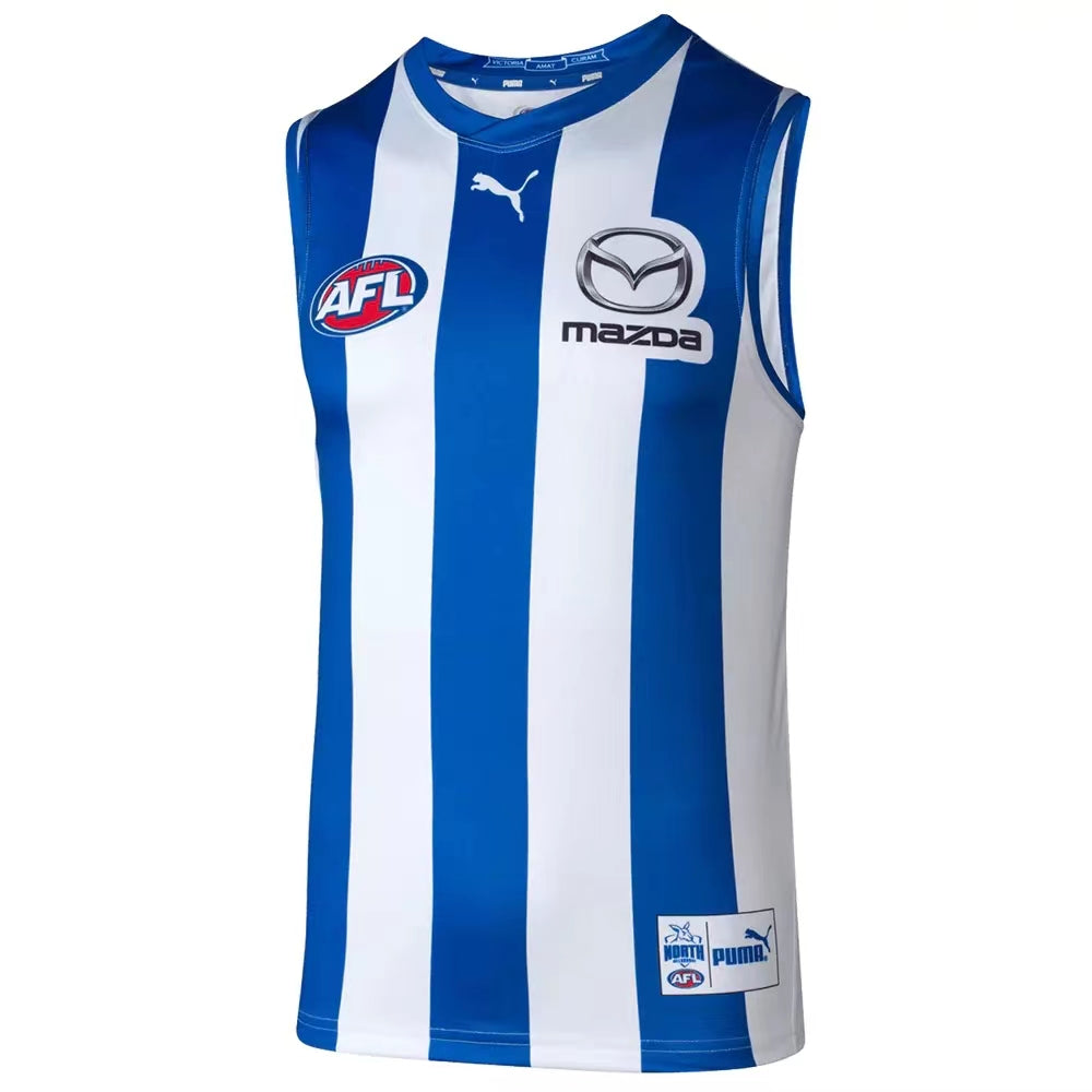 Wholesale Australia 2023 AFL Melbourne Kangaroos Rugby Jersey Tank Top S-3XL