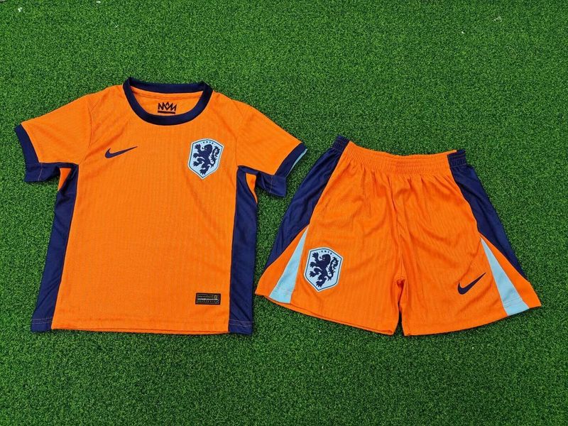Wholesale 2024 UEFA European ChampionshipIceland Netherlands home and away kid kits
