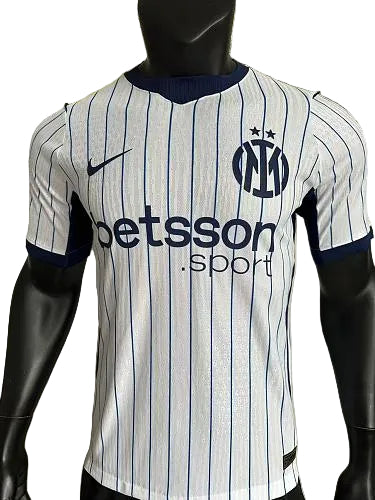 2026/27 Inter Milan away football jersey, white with blue pinstripes, adult player version, front