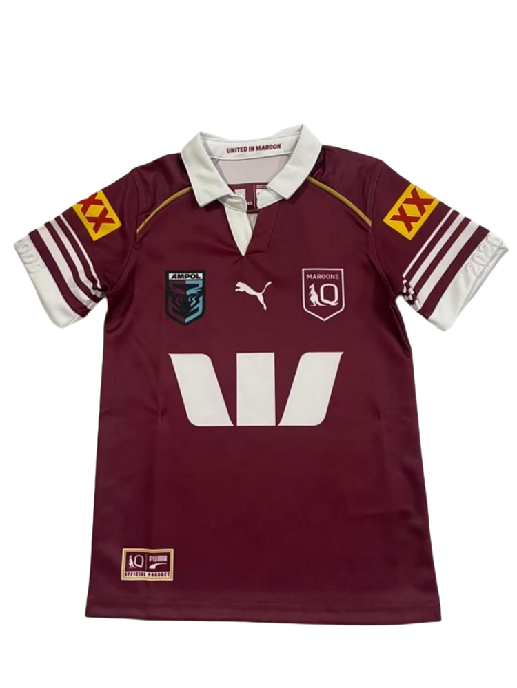 2026 Queensland Maroons Kids State of Origin Jersey