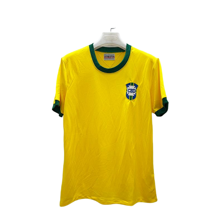 Brazil 1970-71 Home Commemorative Style Football Jersey - front view