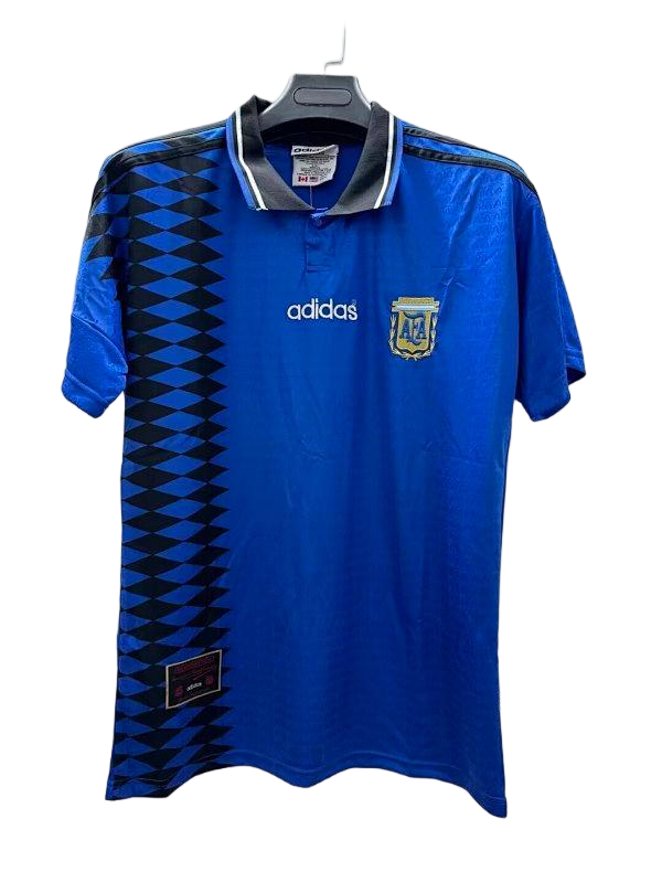 Argentina Blue Away Retro Football Jersey - front view