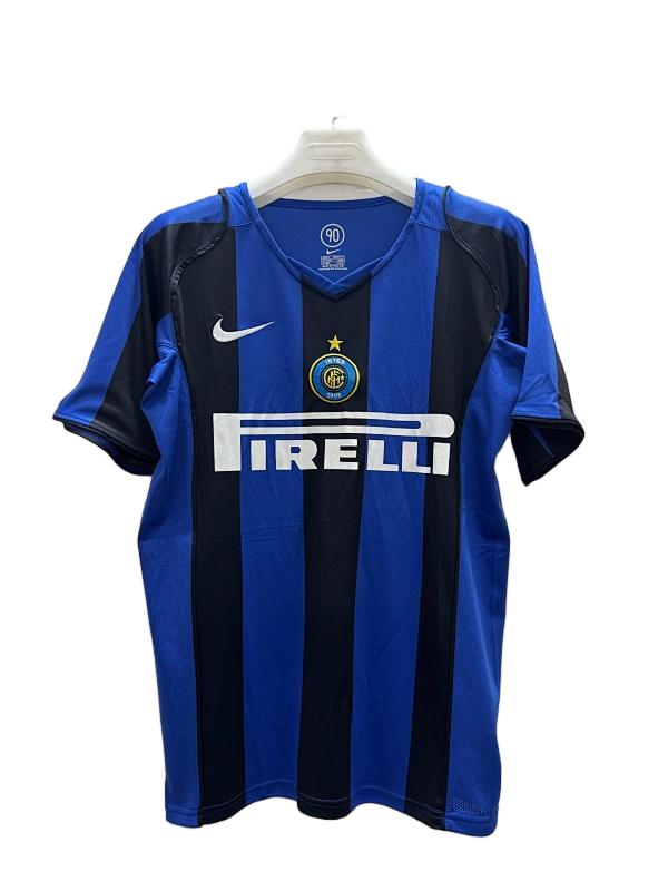 Inter Milan 2006-07 Home Retro Football Jersey - front view