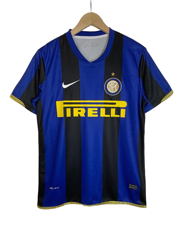 Inter Milan 2008-09 Home Retro Football Jersey - front view