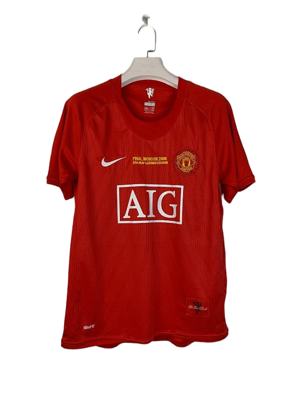 Manchester United 2007-08 Home Retro Football Jersey - front view