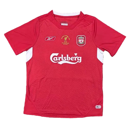 2004-05 Liverpool home retro football jersey red & white front wholesale S-2XL