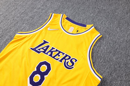 Wholesale NBA2223 Los Angeles Lakers yellow No. 8 basketball star (heat pressed款)