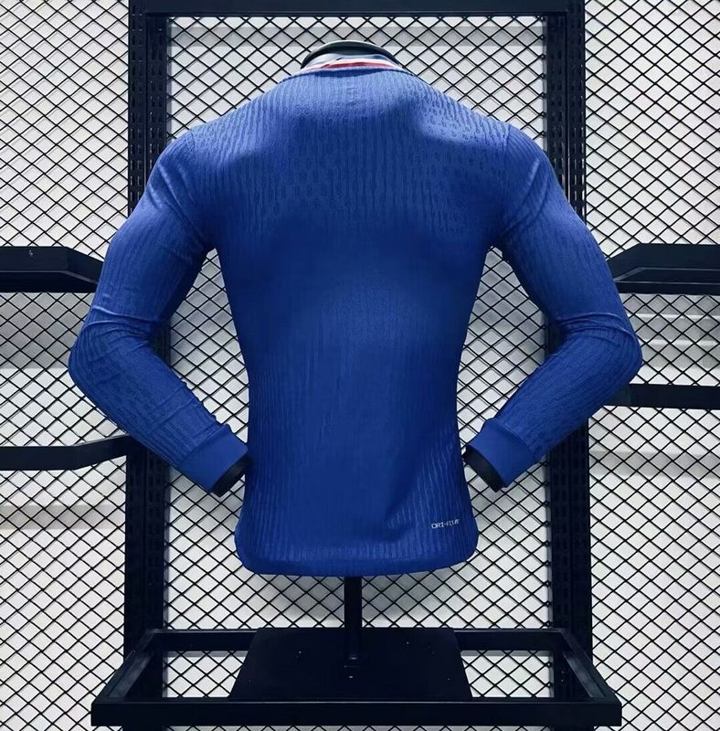 Wholesale customizable 2024 European Championship France home and away football jersey long-sleeved  S-5XL