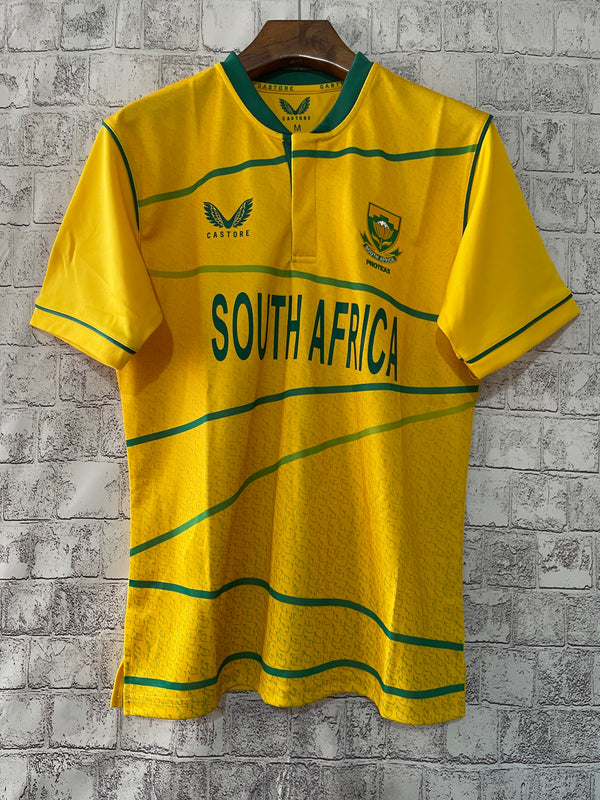 Wholesale South Africa cricket jersey yellow S-5XL