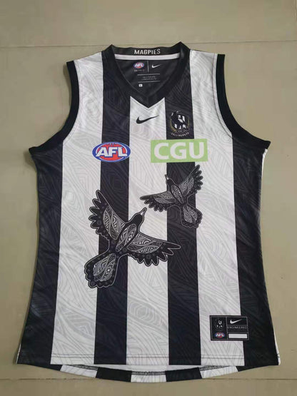 Wholesale AFL Magpies Rugby Jersey Tank Top S-3XL