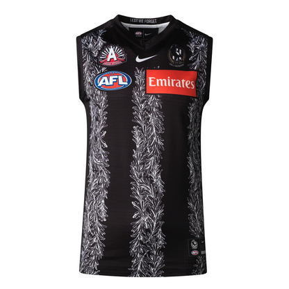 Wholesale Australia 2021 AFL Magpies Team Rugby Jersey Tank Top S-3XL