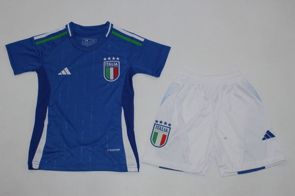 Wholesale 2024 UEFA European Championship  Italy home home and away kid kits