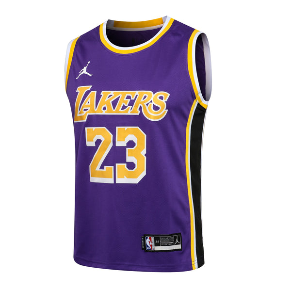 Wholesale  Jordan NBA Los Angeles Lakers purple round neck 23 (hot press style) S-2XL