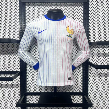 Wholesale customizable 2024 European Championship France home and away football jersey long-sleeved  S-5XL
