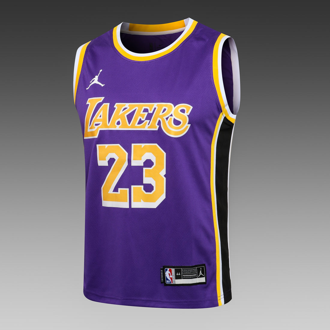 Wholesale  Jordan NBA Los Angeles Lakers purple round neck 23 (hot press style) S-2XL