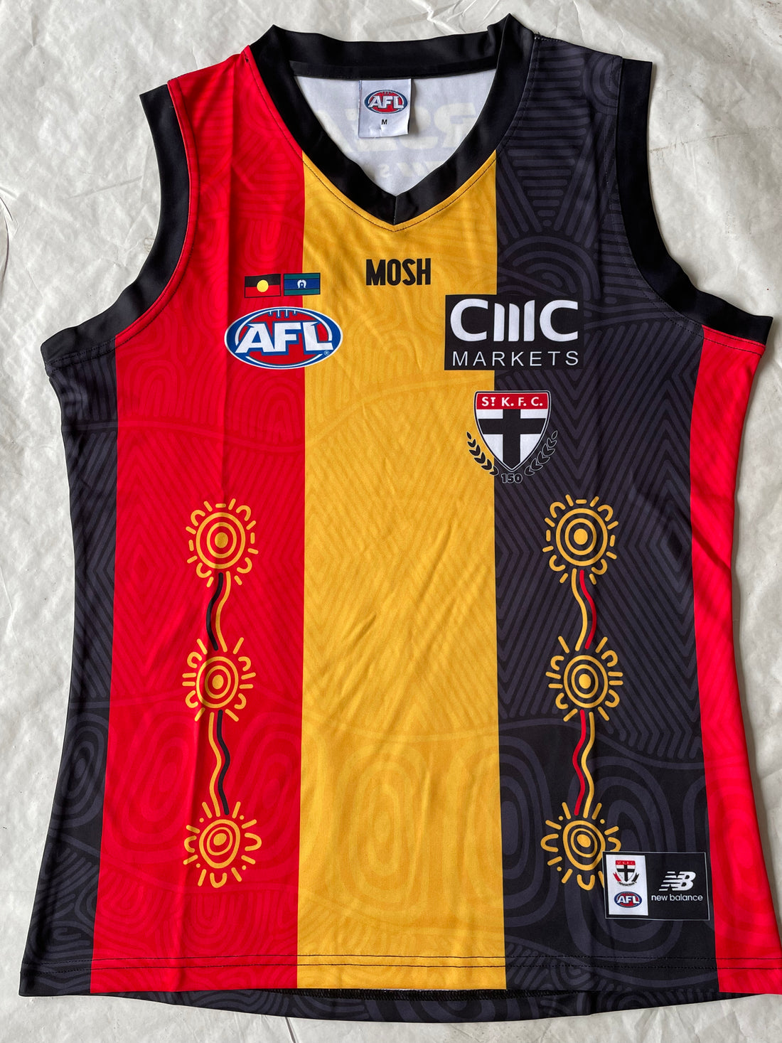 Wholesale Australia 2023 AFL Saints team Indigenous Rugby Jersey Tank Top S-3XL