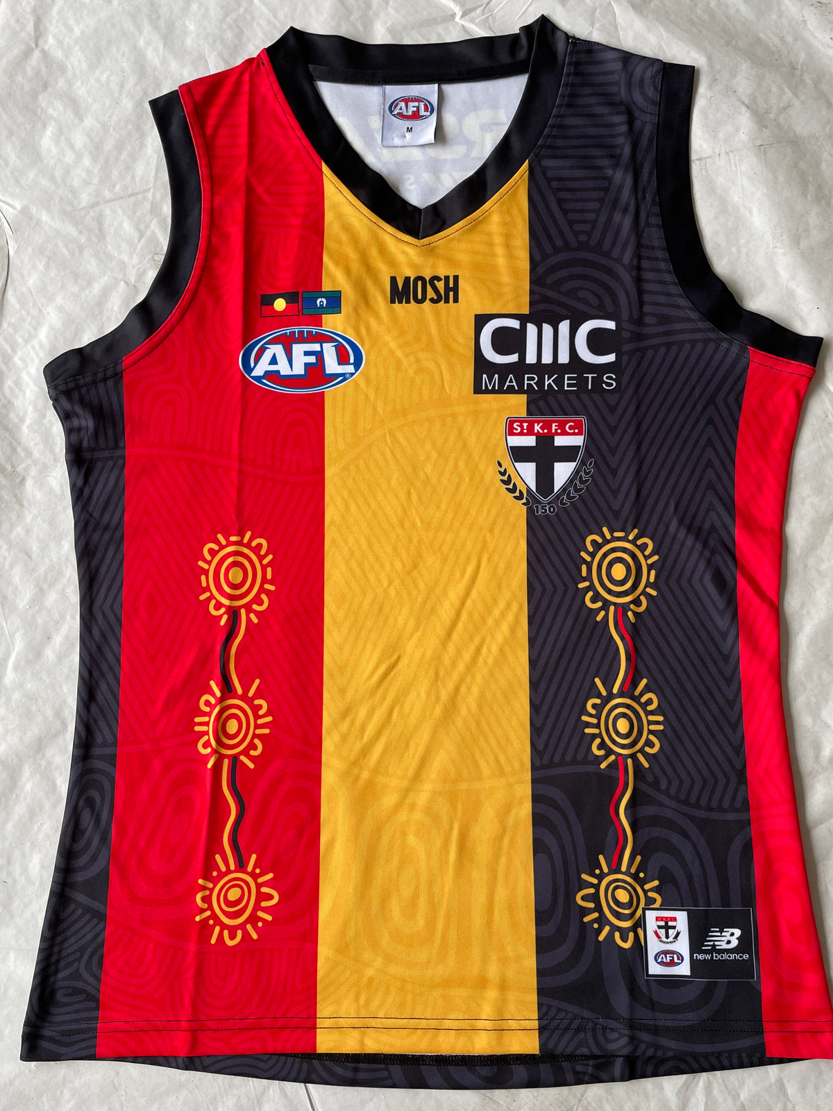 Wholesale Australia 2023 AFL Saints team Indigenous Rugby Jersey Tank Top S-3XL