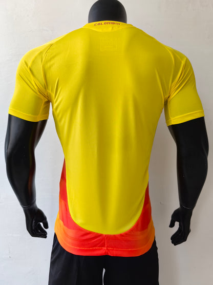 Wholesale 2024 Colombia National Team Home Yellow Player Version Football Jersey XS-4XL