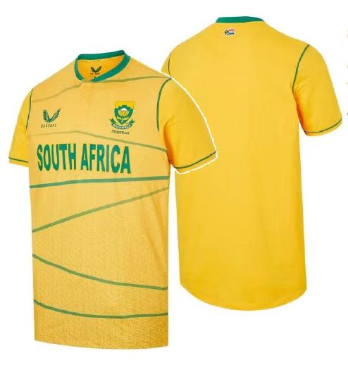 Wholesale South Africa cricket jersey yellow S-5XL