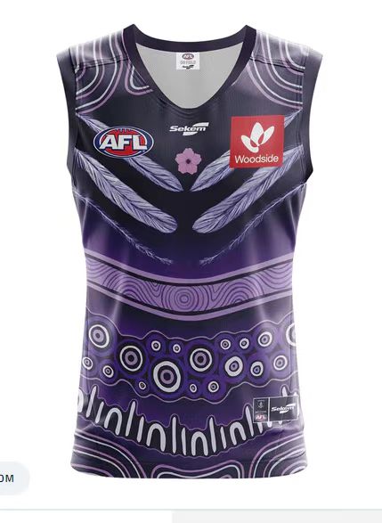 Wholesale Australia AFL Fremantle Indigenous Rugby Jersey Tank Top S-2XL