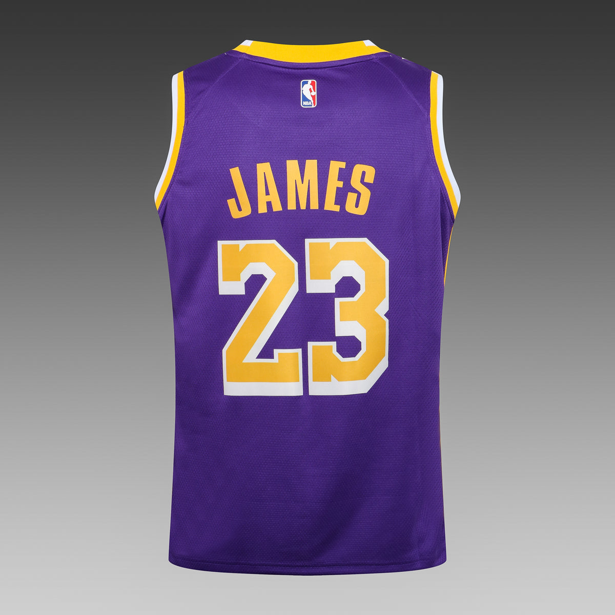 Wholesale  Jordan NBA Los Angeles Lakers purple round neck 23 (hot press style) S-2XL