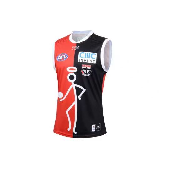 Wholesale Australia 2024 AFL Saints team Rugby Jersey Tank Top S-3XL