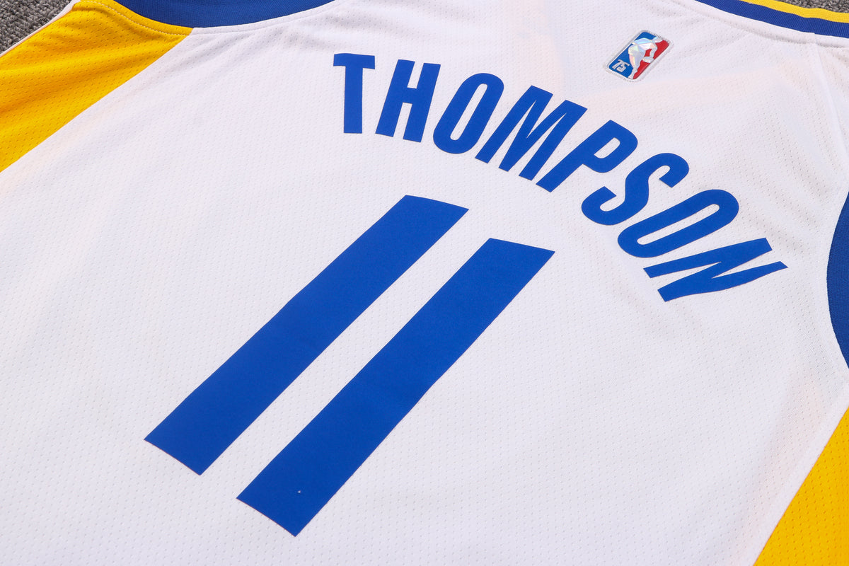 Wholesale Golden State Warriors No. 11 white jersey (pressed style) for NBA 2022-23.