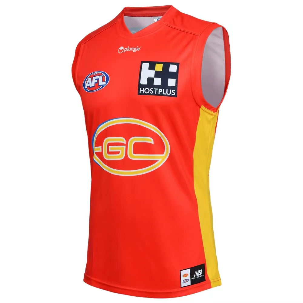 Wholesale Australia 2023 AFL Gold Coast Rugby Jersey Tank Top -3XL.