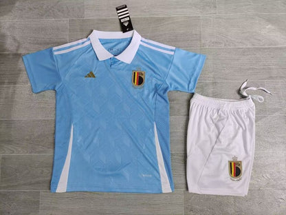 Wholesale 2024 UEFA European Championship  Belgium home home and away kid kits