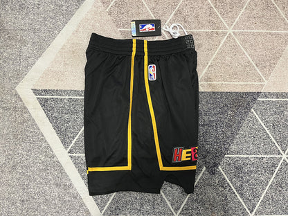 Wholesale 2023 Miami Heat Black Nike Shorts Diamond Patch