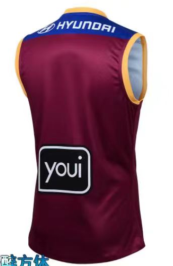 Wholesale Australia 2024 AFL Brisbane Lions home field Rugby Jersey Tank TopS-3XL.