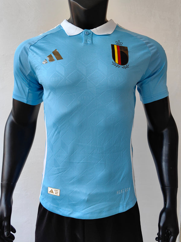 Wholesale 2024 Belgium national team Away Blue Player Version Football Jersey XS-4XL