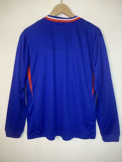 Wholesale customizable 2024 European Championship  France home and away football jersey long-sleeved  S-5XL