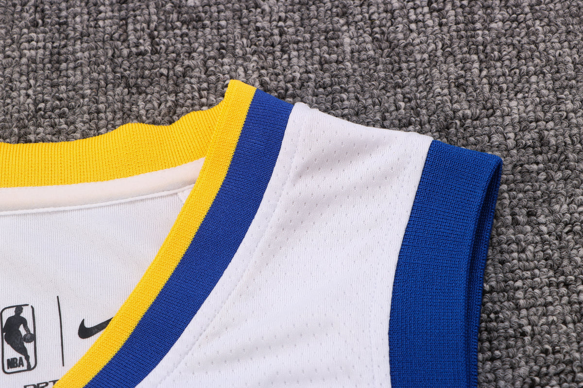 Wholesale Golden State Warriors No. 11 white jersey (pressed style) for NBA 2022-23.