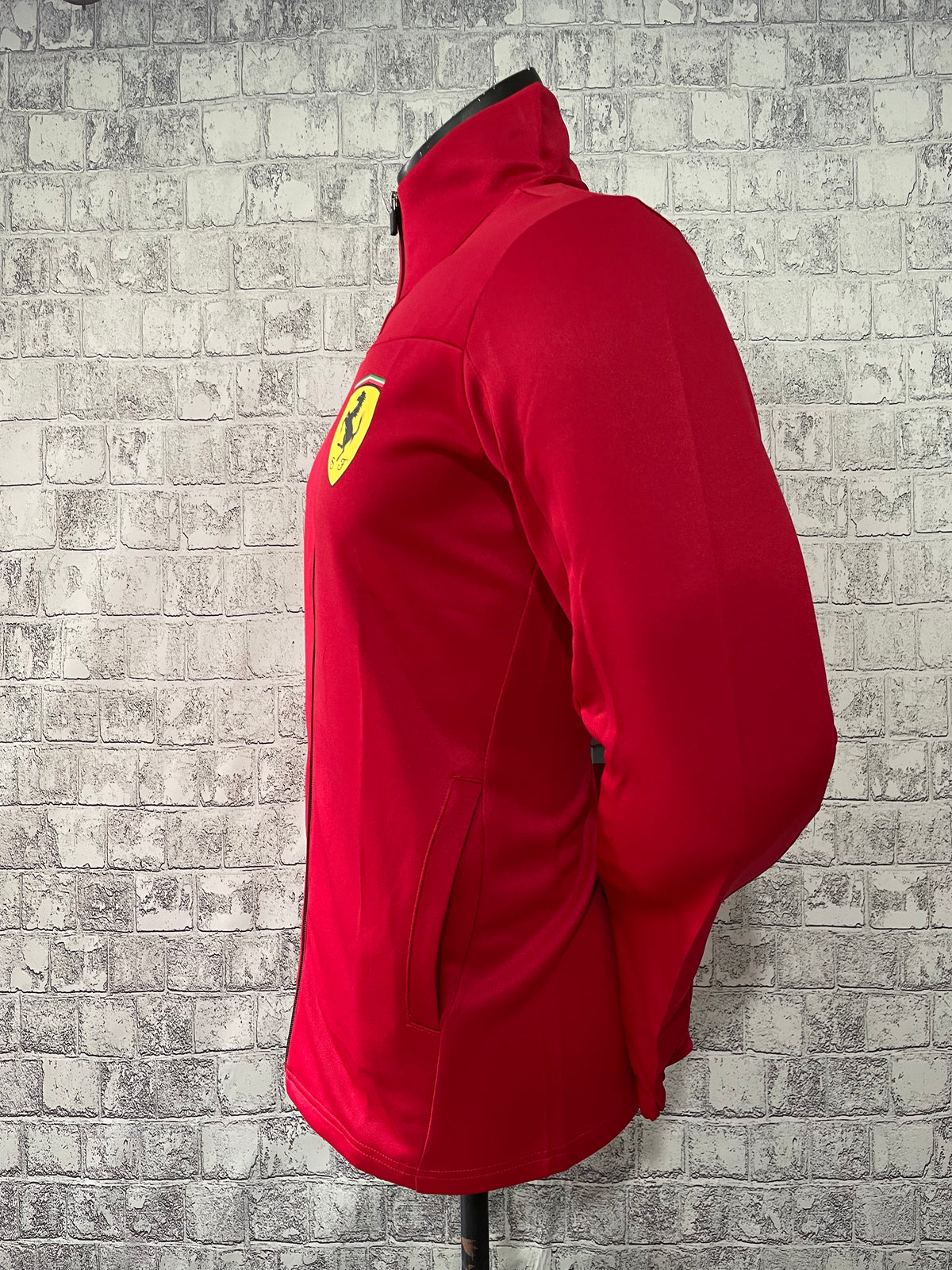 Custom logo printed 100% polyester breathable Ferrari racing team for car and motorcycle racing jacket
