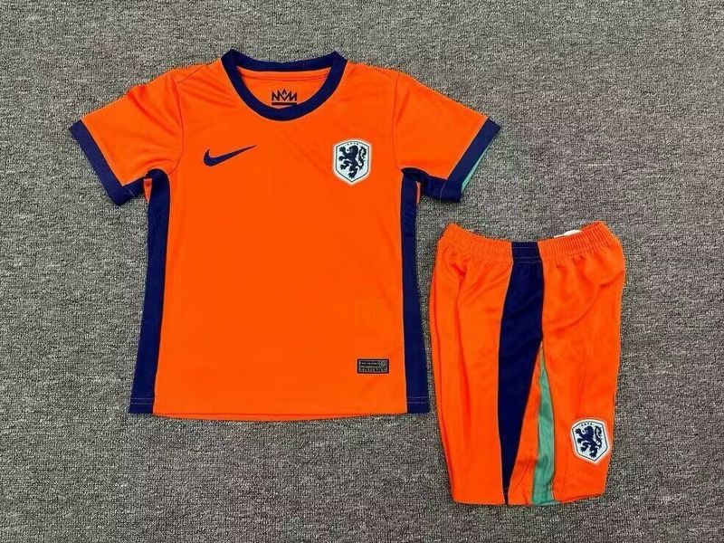 Wholesale 2024 UEFA European ChampionshipIceland  Netherlands home and away kid kits