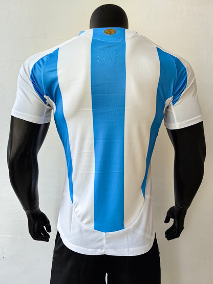Wholesale 2024 Argentina National Team Home White and Blue Player Version Football Jersey XS-4XL