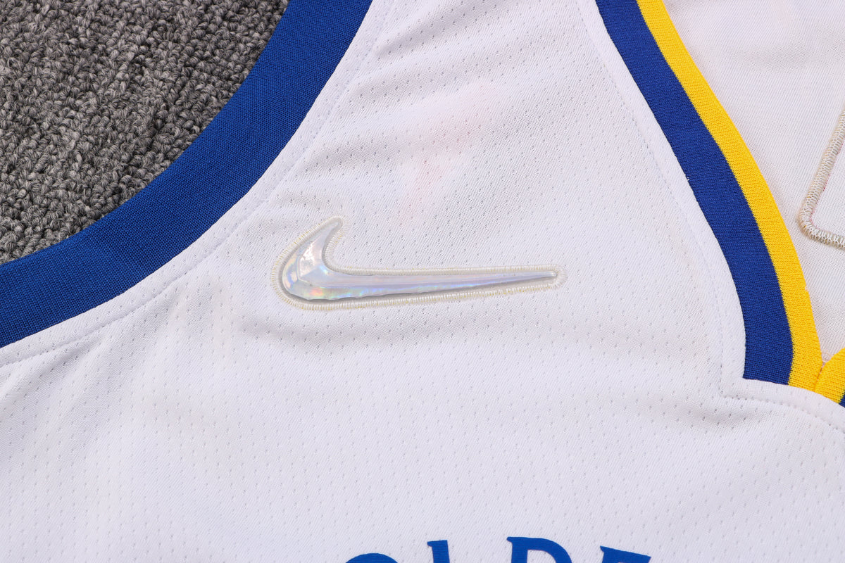 Wholesale Golden State Warriors No. 11 white jersey (pressed style) for NBA 2022-23.