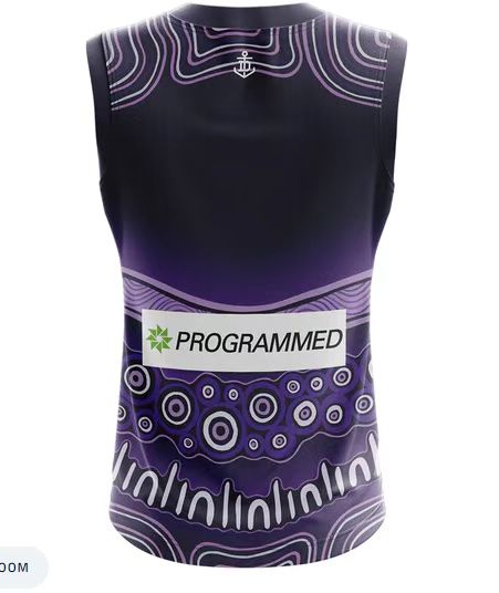 Wholesale Australia AFL Fremantle Indigenous Rugby Jersey Tank Top S-2XL
