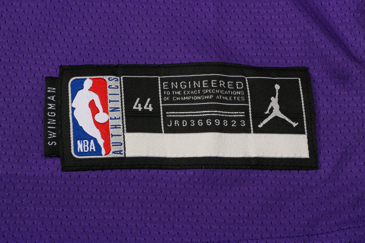 Wholesale  Jordan NBA Los Angeles Lakers purple round neck 23 (hot press style) S-2XL