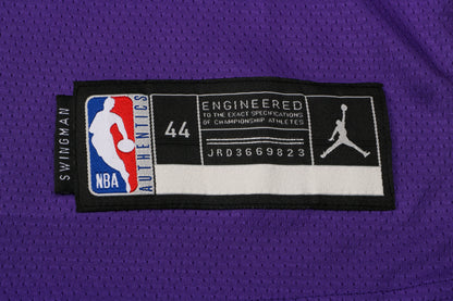Wholesale  Jordan NBA Los Angeles Lakers purple round neck 23 (hot press style) S-2XL