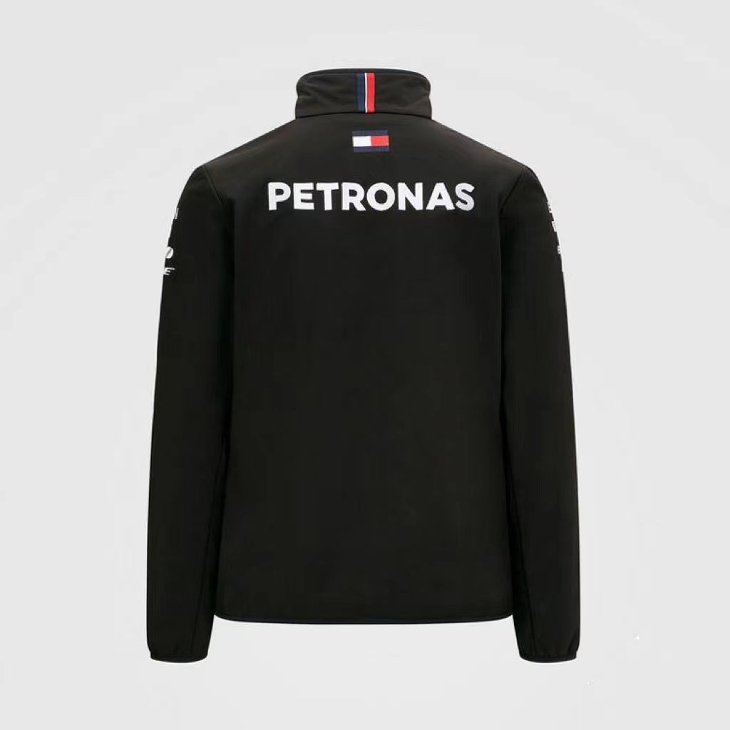 Custom logo printed 100% polyester breathable Mercedes racing team for car and motorcycle racing jacket