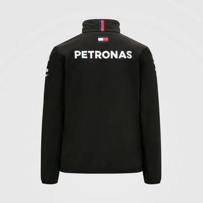 Custom logo printed 100% polyester breathable Mercedes racing team for car and motorcycle racing jacket