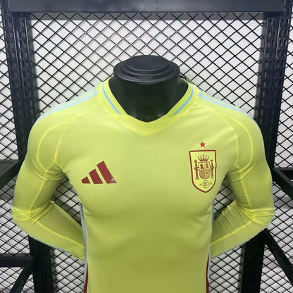 Wholesale customizable 2024 European Championship   Spain home and away football jersey long-sleeved  S-5XL
